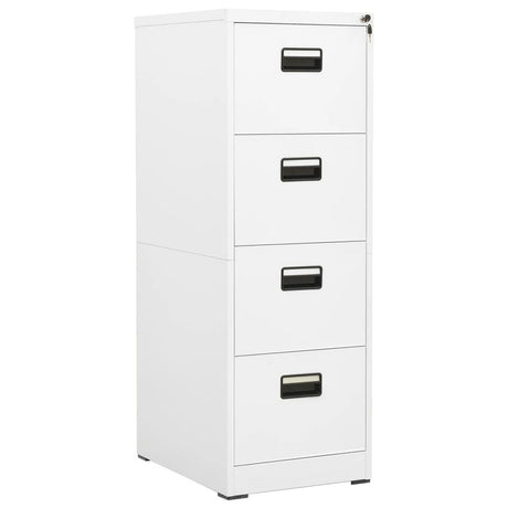 Filing Cabinet White 46x62x72.5 cm Steel