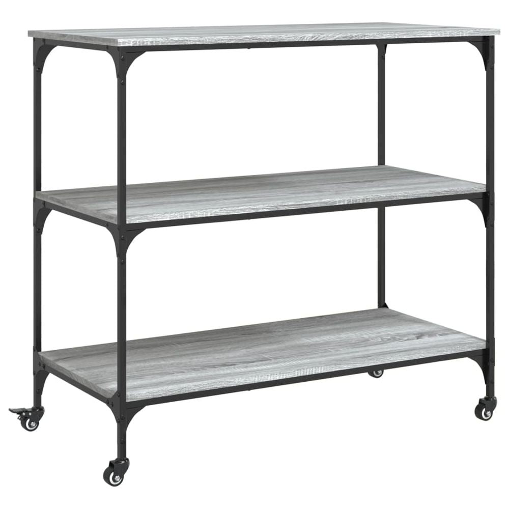 Kitchen Trolley Grey Sonoma 102x50x95 cm Engineered Wood