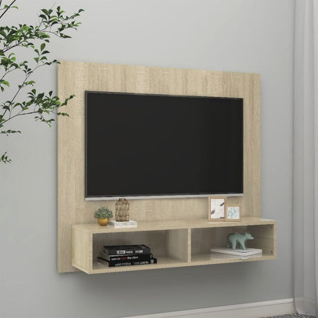 Wall TV Cabinet White 102x23.5x90 cm Engineered Wood