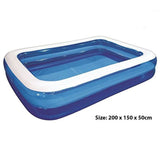 Large Rectangular Inflatable Swimming Paddling Pool Outdoor Garden Family Fun