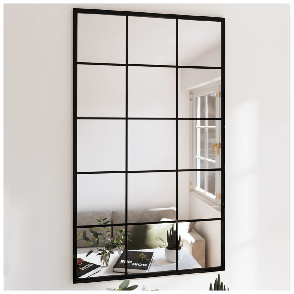 Wall Mirrors 4 pcs Black 100x60 cm Metal