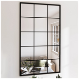 Wall Mirrors 4 pcs Black 100x60 cm Metal