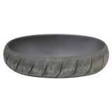 Countertop Basin Black and Grey Oval 59x40x15 cm Ceramic