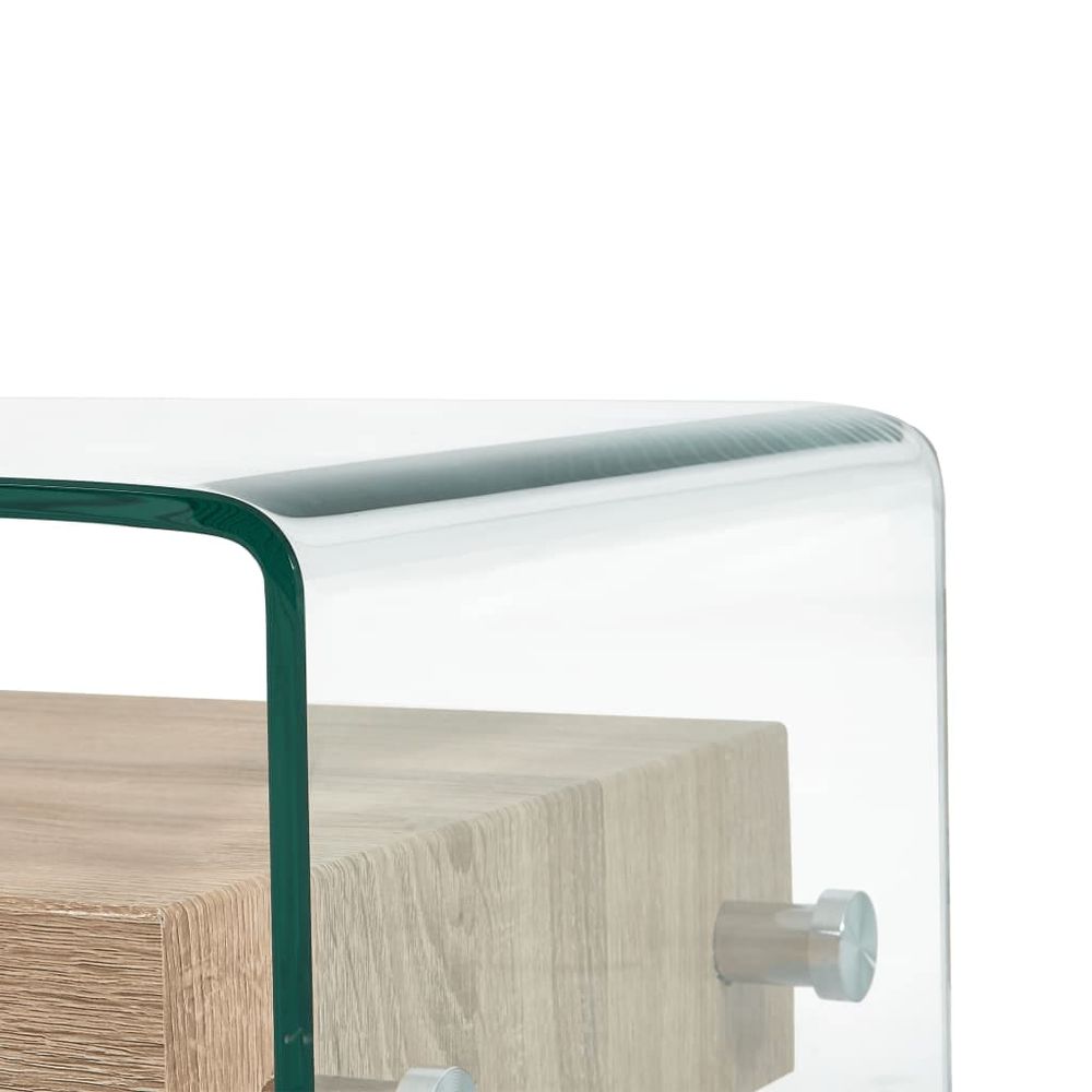 Coffee Table Clear 98x45x31 cm Tempered Glass