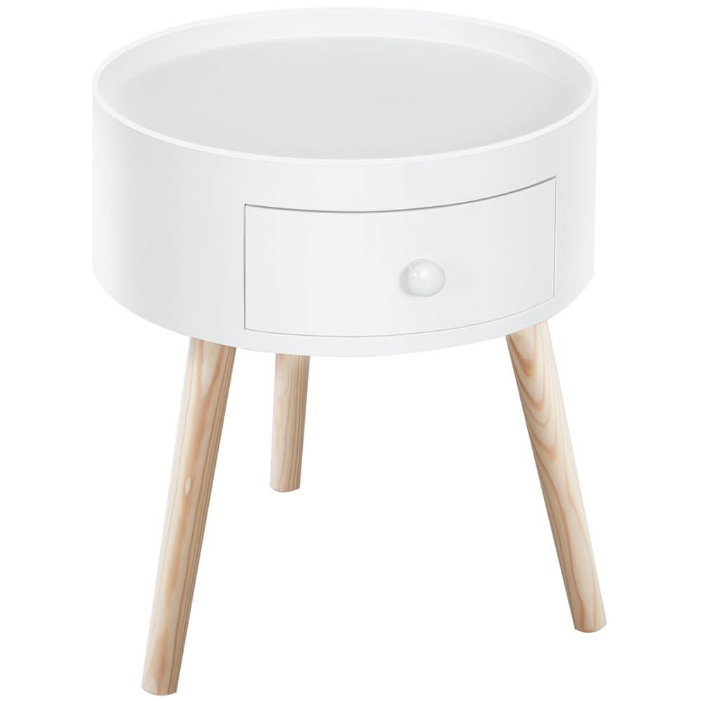 Round Coffee Table,  ?38 x 45H cm-White