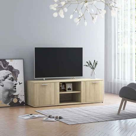 TV Cabinet White 120x34x37 cm Engineered Wood