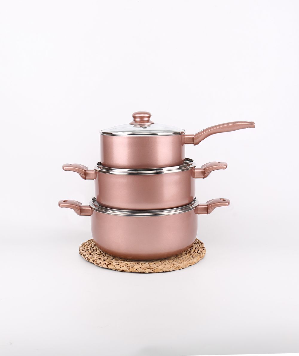 8pc Rose Gold Pan Set