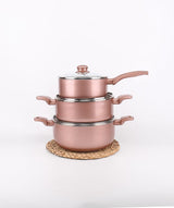 8pc Rose Gold Pan Set