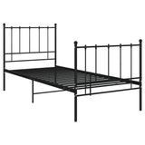 Bed Frame Black Metal 90x200 cm