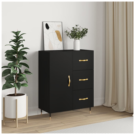 Sideboard Black 69.5x34x90 cm Engineered Wood