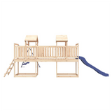 Playhouse with Slide Swings Solid Wood Pine