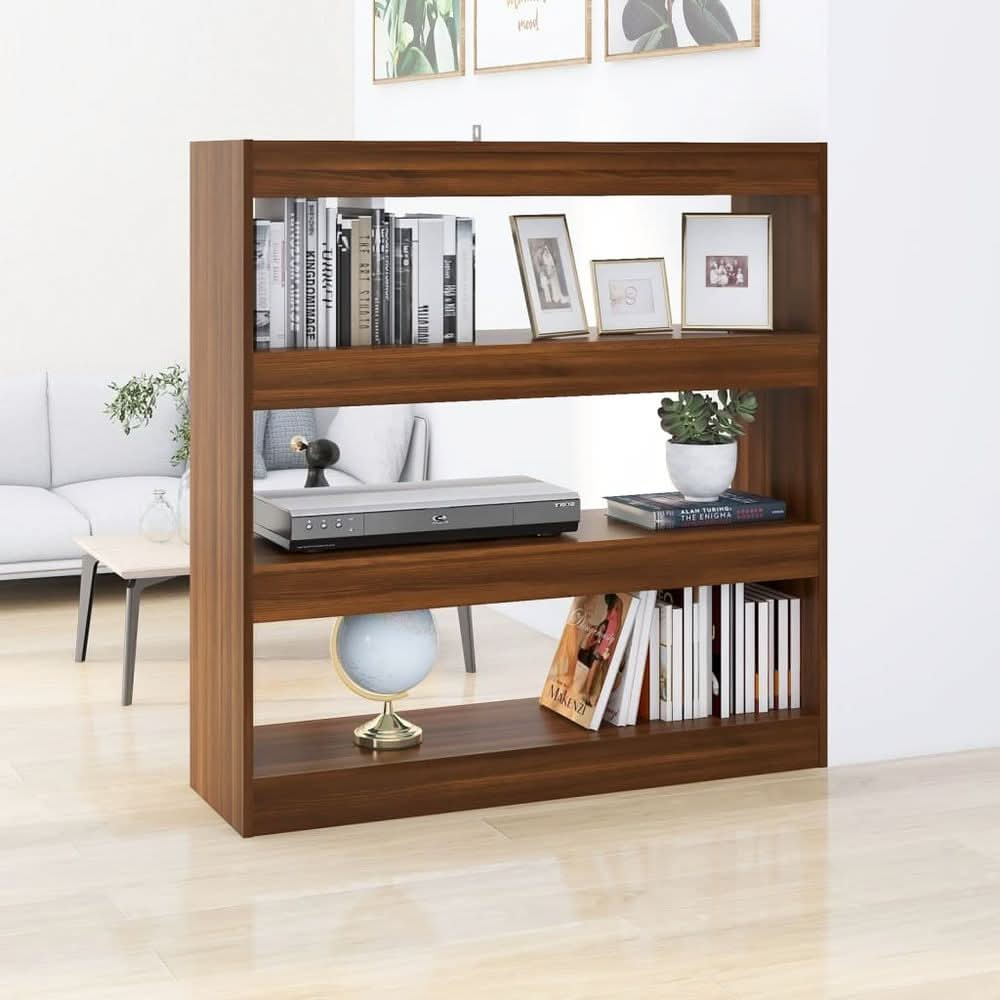 Book Cabinet/Room Divider Smoked Oak 100x30x103 cm