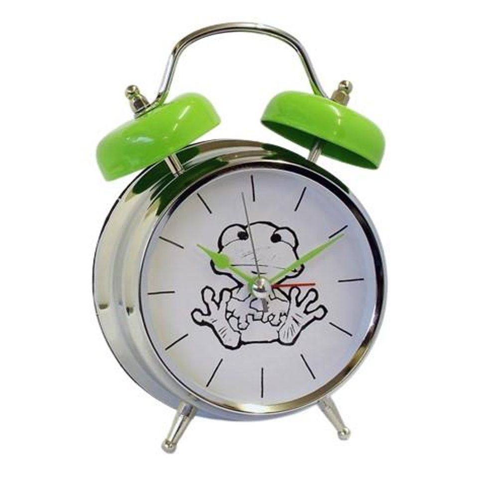 GTP Unisex Forg Croaking Sounding Voice Double Bell Quartz Alarm Clock IMP112