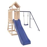 Playhouse with Slide Swing Solid Wood Pine