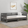 Pull-out Day Bed Black Solid Wood Pine 2x(90x200) cm