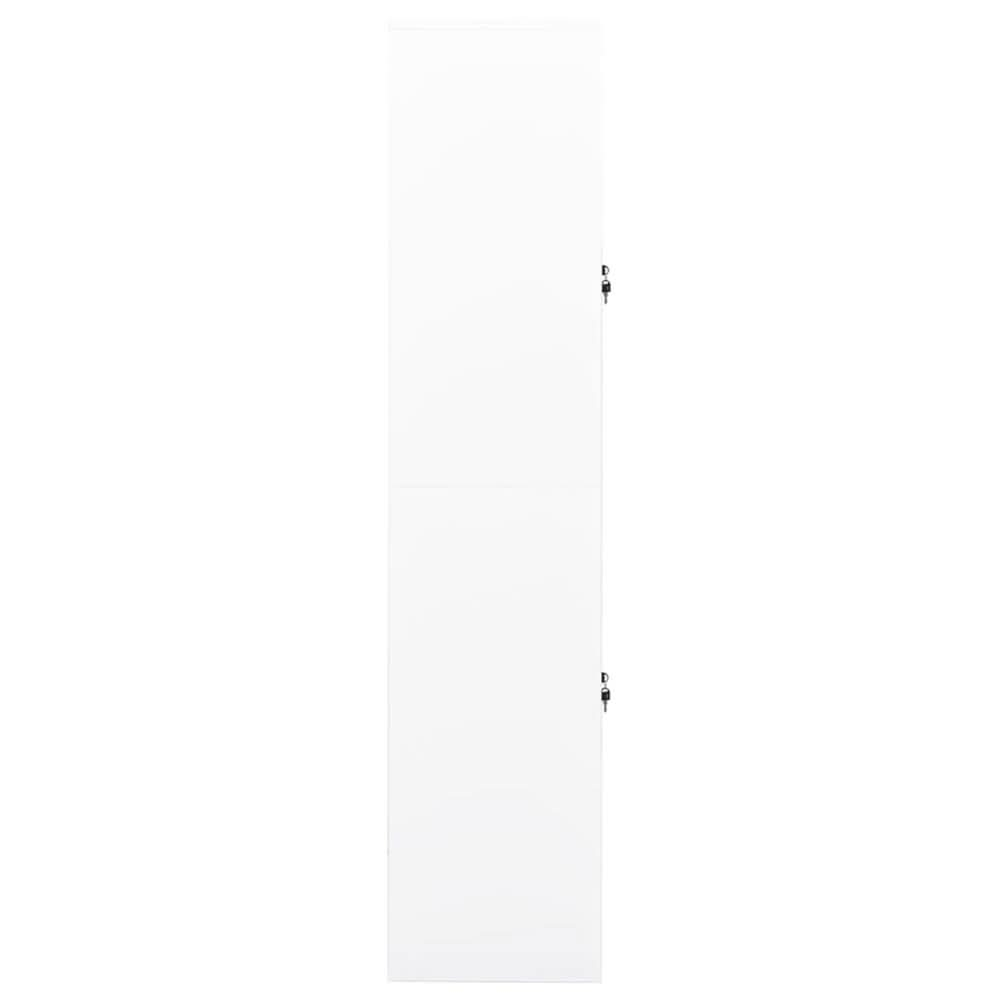 Office Cabinet White 90x40x180 cm Steel