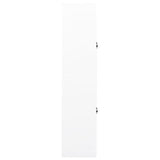 Office Cabinet White 90x40x180 cm Steel