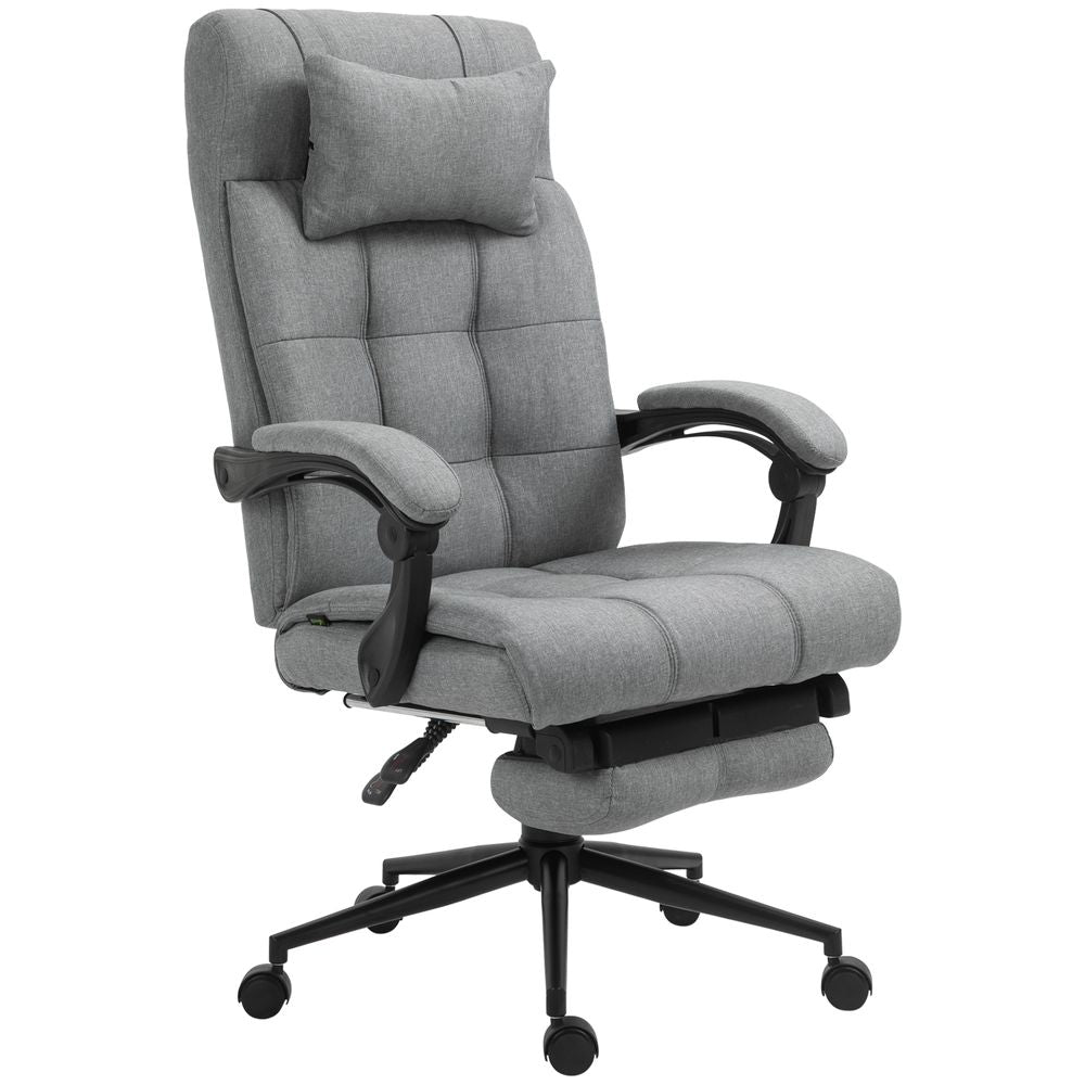 Ergonomic Office Chair Adjustable Height Rolling Swivel w/ Armrest Light Grey