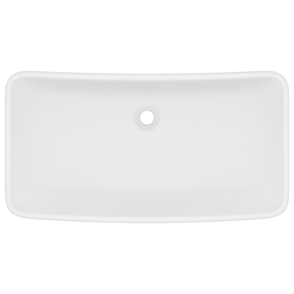 Luxury Basin Rectangular Matt White 71x38 cm Ceramic