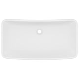 Luxury Basin Rectangular Matt White 71x38 cm Ceramic