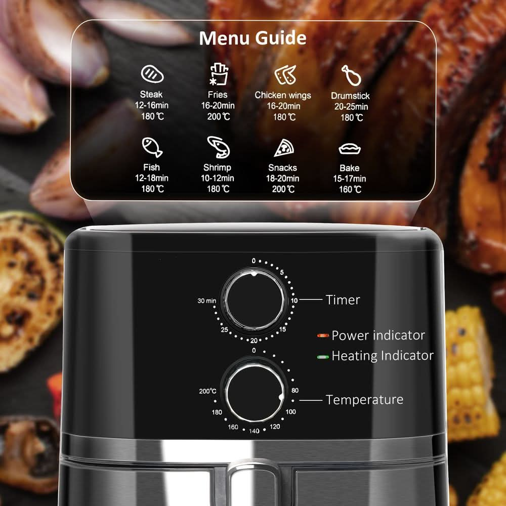 Air Fryer 1500W 4.5L Air Fryers Oven with Rapid Air Circulation Timer