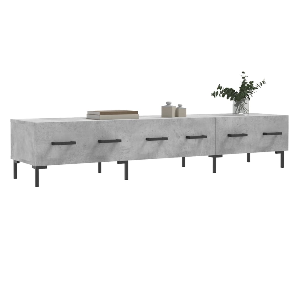 TV Cabinet Concrete Grey 150x36x30 cm Engineered Wood