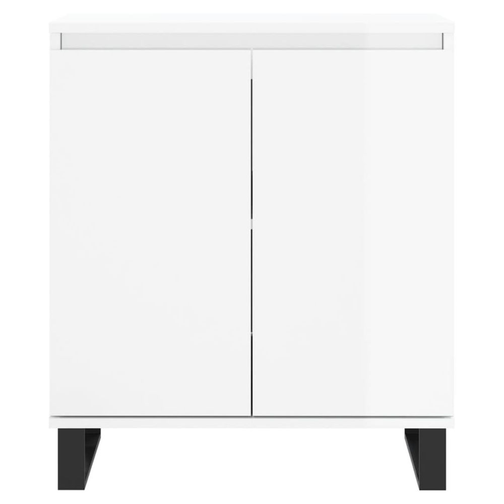 Sideboard High Gloss White 60x35x70 cm Engineered Wood