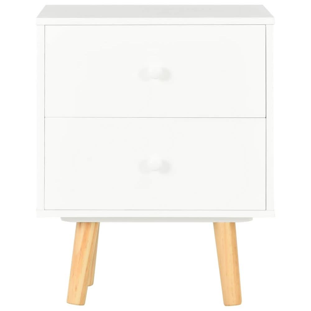 Bedside Cabinets 2 pcs White 40x30x50 cm Solid Pinewood