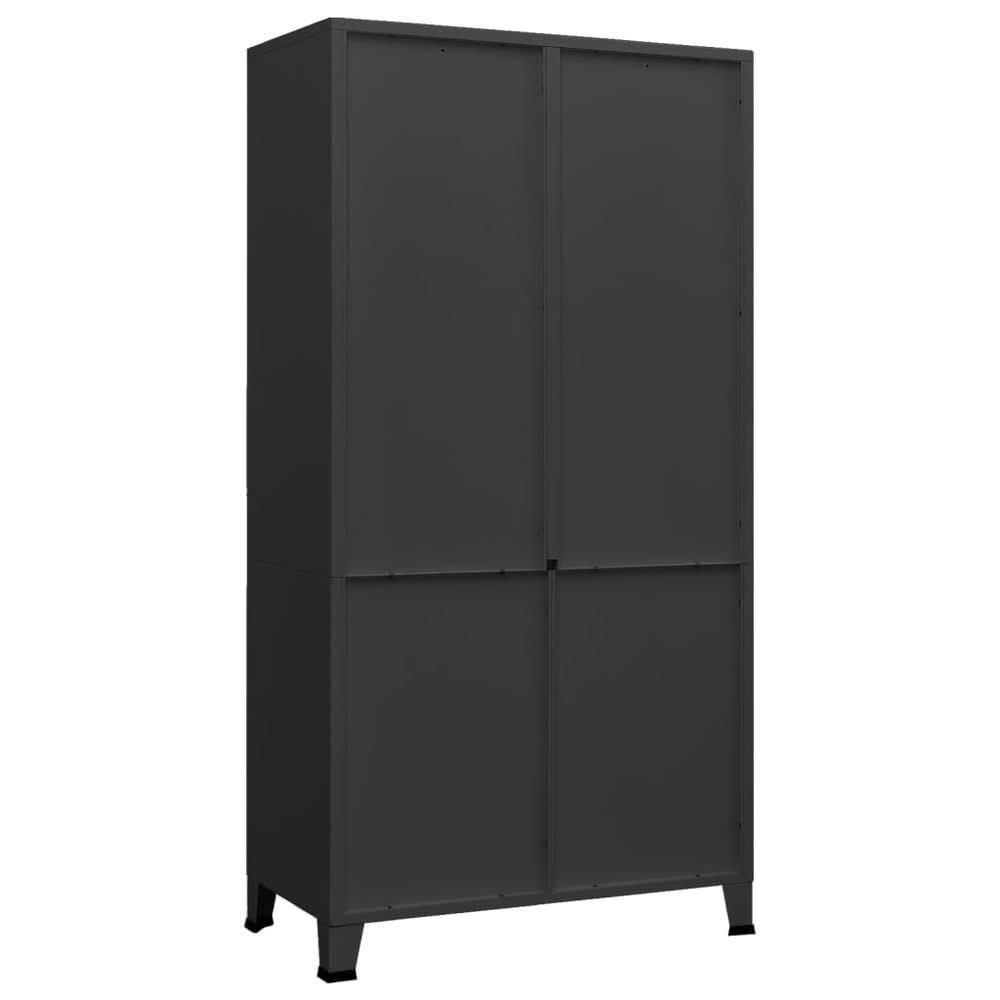 Industrial Wardrobe Black 90x50x180 cm Metal