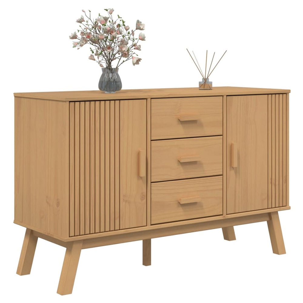 Sideboard OLDEN Brown 114x43x73.5cm Solid Wood Pine