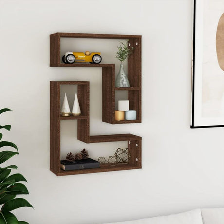 Wall Shelves 2 pcs Smoked Oak 50x15x50 cm Engineered Wood