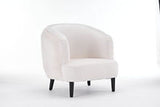 77CM CREAM VELVET ARM CHAIR