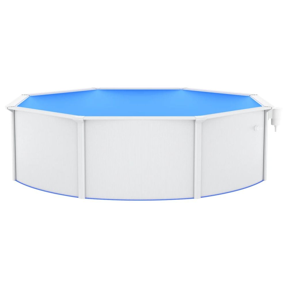 Swimming Pool with Steel Wall Round 460x120 cm White