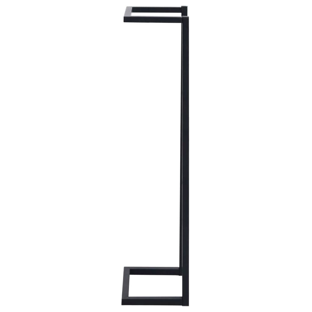 Wall Towel Rack Black & White Iron