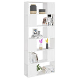 Book Cabinet Room Divider White 80x24x186 cm Engineered Wood