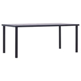 Dining Table Black and Concrete Grey 120x60x75 cm MDF