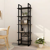 5-Tier Book Cabinet Brown 100x30x175 cm Pinewood