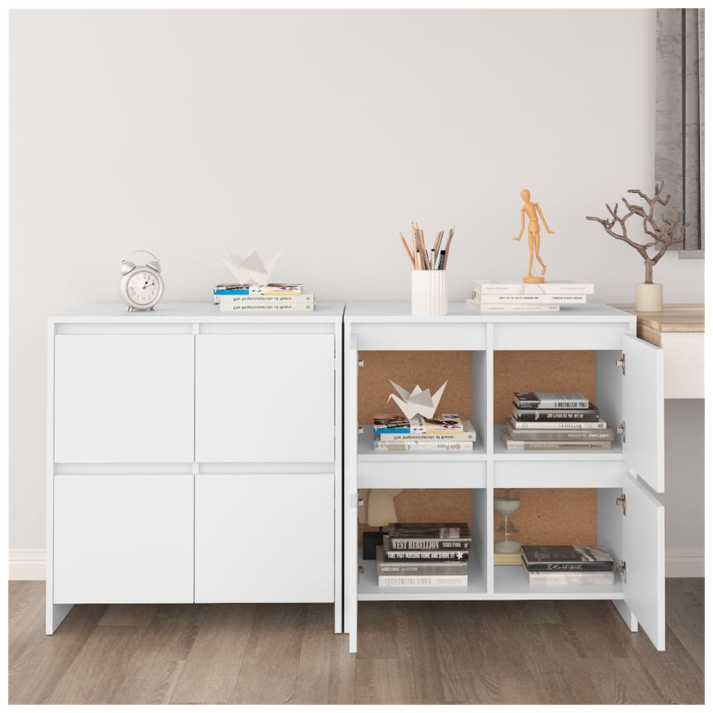 Sideboards 2 pcs White 70x41x75 cm Engineered Wood