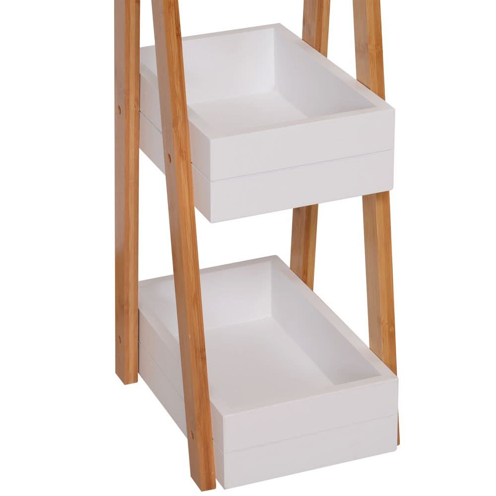 Bathroom A-Shape Rack, 3-Tier-Bamboo