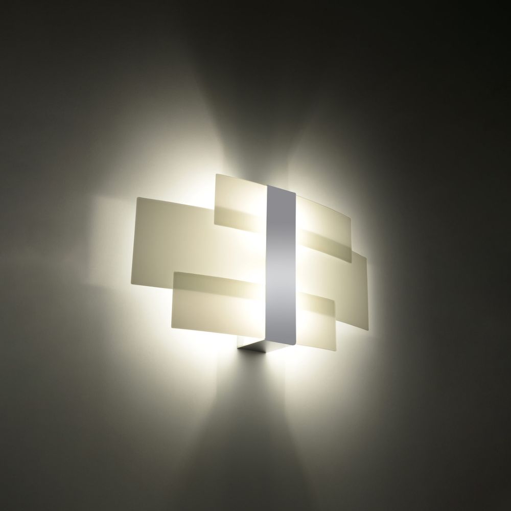 Wall lamp steel, glass Celia modern Design G9