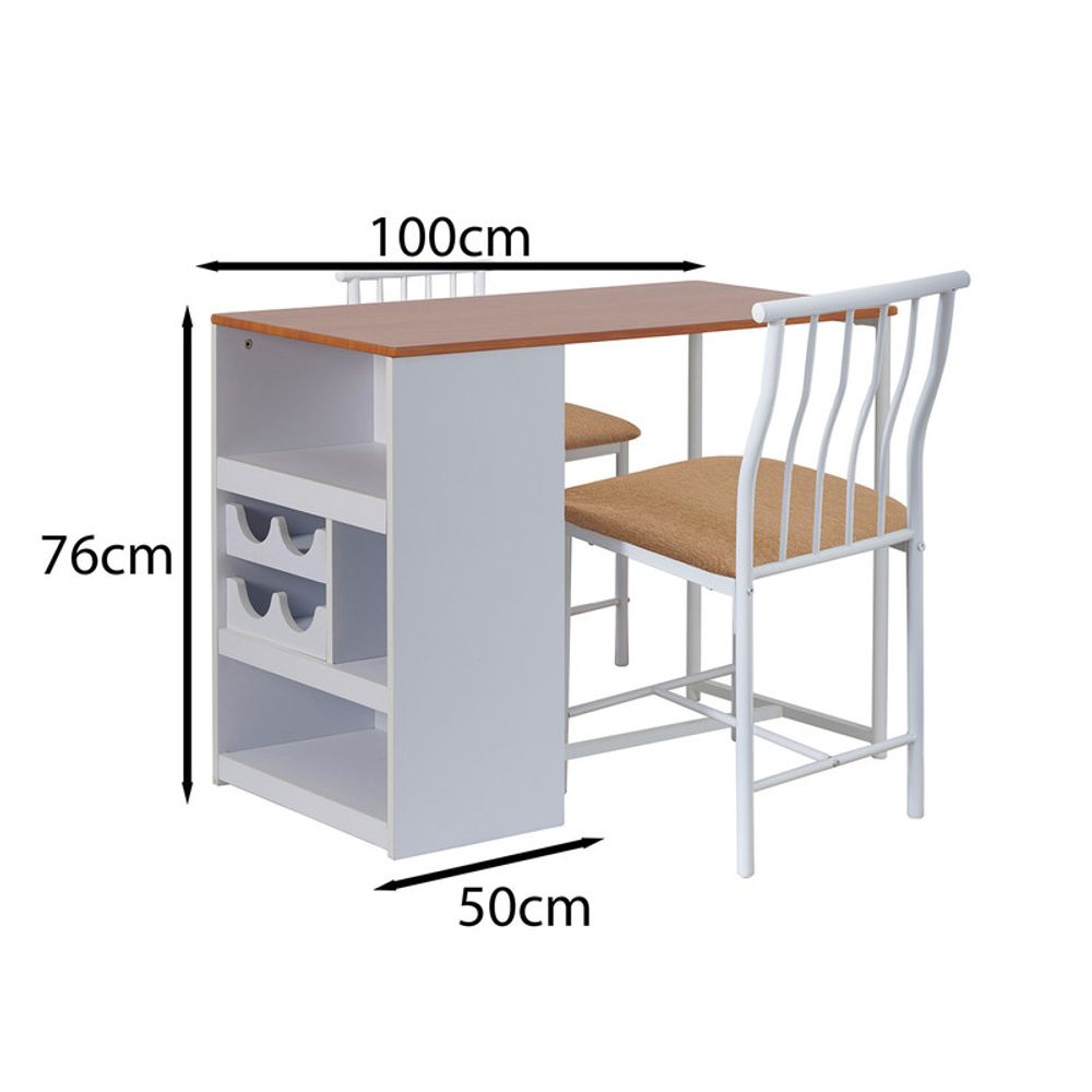 Compact Bistro Dining Set - White