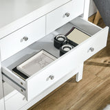 Modern Chest of Drawers, 5 Drawer Storage Cabinet White