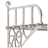 Luggage Rack with Coat Hangers Wall Mounted Aluminium