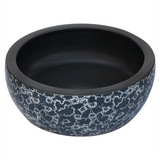 Countertop Basin Black and Blue Round Φ41x14 cm Ceramic