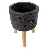 35cm x 24cm Large Lunar Black Planter