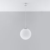 Pendant lamp steel, glass Ugo minimalistic Design E27