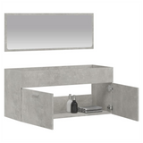 Bathroom Cabinet with Mirror Concrete Grey Engineered Wood