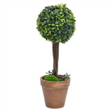 Artificial Boxwood Plants 2 pcs with Pots Ball Shaped Green 33 cm