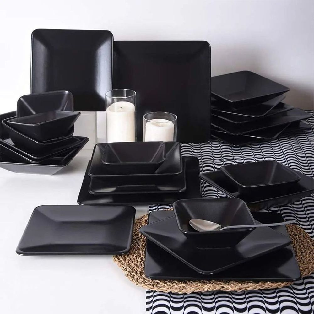 Ceramic Snack&Dip Bowl Black Pearl Black 19cm