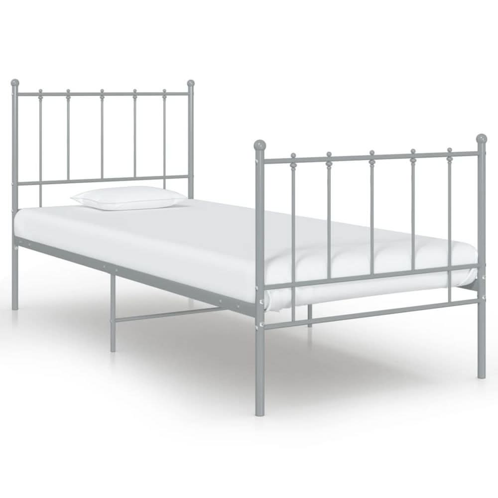 Bed Frame Black Metal 90x200 cm